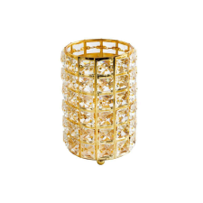 Tesa dekoratív arany gyertyatartó kristályokkal 12x17 cm gyertyatartó