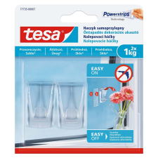Tesa Öntapadós akasztó átlátszó felületekhez 1 kg fürdőszoba kiegészítő