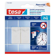 Tesa Öntapadós akasztószög sima felületekhez 2 x 2 kg fürdőszoba kiegészítő