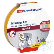 Tesa PowerBond ragasztószalag, rögzítószalag beltéri 19 mm X 5 m ragasztószalag