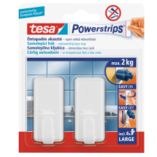 Tesa POWERSTRIPS NAGY AKASZTÓ, FEHÉR fürdőszoba kiegészítő