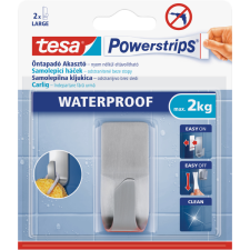 Tesa POWERSTRIPS VÍZÁLLÓ AKASZTÓ, METÁL, 1DB 2 RAGASZTÓCSÍKKAL fürdőszoba kiegészítő