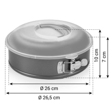 Tescoma DELÍCIA Kapcsos tortaforma ø 26 cm, fedővel edény