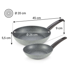Tescoma FineLINE Serpenyők ø 20 és 26 cm, 2 db-os készlet edény