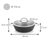 Tescoma PRESIDENT Stone Mély serpenyő fedővel ø 26 cm