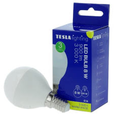 Tesla Lighting TESLA LED izzó miniglobe BULB E14, 8W, melegfehér (MG140830-7) izzó