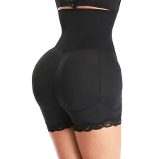 Testmodellező push-up hatással, fűző és csípőpárnák - Fekete - XL-XXL, fekete kismama alsónemű