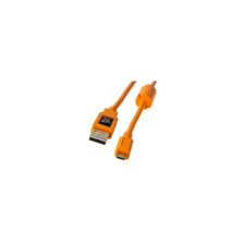 Tether Tools CU5430ORG USB-A - USB Micro-B (apa - apa) kábel 4.6m - Narancssárga kábel és adapter