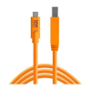 Tether Tools TetherPro USB-C apa - USB-B apa Adapter kábel 4.6m - Narancs (CUC3415-ORG)