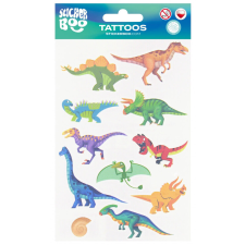 Tetoválás matrica szett, dinoszauruszok 10x17,5cm, Sticker Boo csillámtetoválás