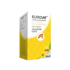 TEVA Gyógyszergyár Zrt. Eurovit C+D vitamin bevont tabletta csipkebogyóval 90 db vitamin és táplálékkiegészítő