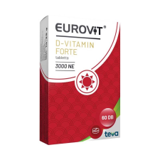 TEVA Gyógyszergyár Zrt. Eurovit D-vitamin 3000NE FORTE tabletta 60x vitamin és táplálékkiegészítő