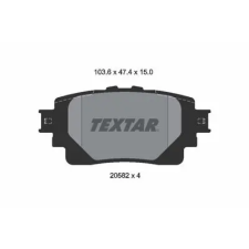 TEXTAR fékbetétkészlet, tárcsafék 2058201 autóalkatrész