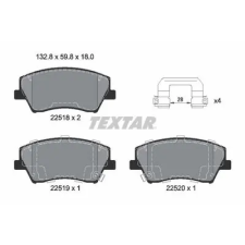TEXTAR fékbetétkészlet, tárcsafék 2251801 autóalkatrész