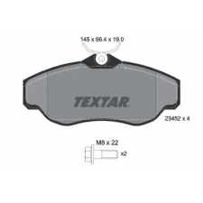 TEXTAR fékbetétkészlet, tárcsafék 2345201 autóalkatrész