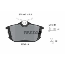 TEXTAR fékbetétkészlet, tárcsafék 2354901 autóalkatrész