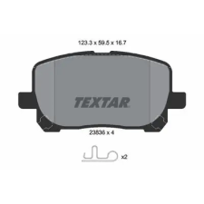 TEXTAR fékbetétkészlet, tárcsafék 2383601 fékbetét