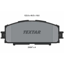 TEXTAR fékbetétkészlet, tárcsafék 2434701 fékbetét