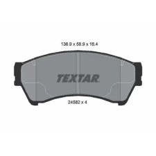 TEXTAR fékbetétkészlet, tárcsafék 2458201 autóalkatrész