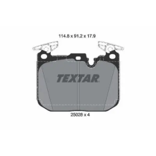 TEXTAR fékbetétkészlet, tárcsafék 2502805 autóalkatrész