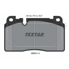 TEXTAR fékbetétkészlet, tárcsafék 2564305 fékbetét