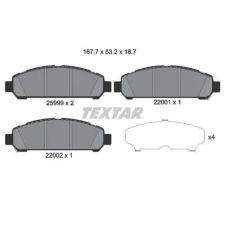 TEXTAR fékbetétkészlet, tárcsafék 2599901 fékbetét