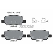 TEXTAR fékbetétkészlet, tárcsafék 2645901 fékbetét