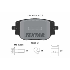 TEXTAR fékbetétkészlet, tárcsafék TEXTAR 2062501 autóalkatrész