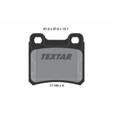 TEXTAR fékbetétkészlet, tárcsafék TEXTAR 2114001 autóalkatrész