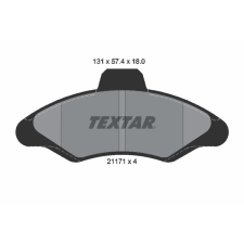 TEXTAR fékbetétkészlet, tárcsafék TEXTAR 2117105 autóalkatrész