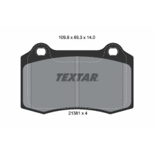 TEXTAR fékbetétkészlet, tárcsafék TEXTAR 2138104 autóalkatrész