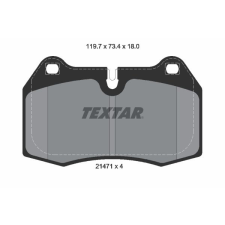 TEXTAR fékbetétkészlet, tárcsafék TEXTAR 2147102 autóalkatrész