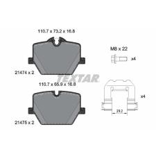 TEXTAR fékbetétkészlet, tárcsafék TEXTAR 2147401 autóalkatrész
