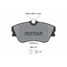 TEXTAR fékbetétkészlet, tárcsafék TEXTAR 2147902 autóalkatrész