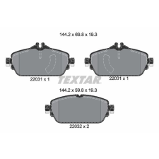 TEXTAR fékbetétkészlet, tárcsafék TEXTAR 2203101 autóalkatrész