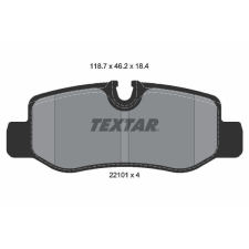 TEXTAR fékbetétkészlet, tárcsafék TEXTAR 2210101 autóalkatrész