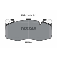 TEXTAR fékbetétkészlet, tárcsafék TEXTAR 2219401 autóalkatrész