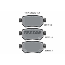 TEXTAR fékbetétkészlet, tárcsafék TEXTAR 2234901 autóalkatrész