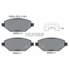 TEXTAR fékbetétkészlet, tárcsafék TEXTAR 2252201 autóalkatrész