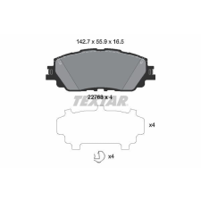 TEXTAR fékbetétkészlet, tárcsafék TEXTAR 2276801 autóalkatrész