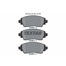 TEXTAR fékbetétkészlet, tárcsafék TEXTAR 2308801 autóalkatrész