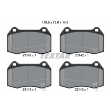 TEXTAR fékbetétkészlet, tárcsafék TEXTAR 2314201 autóalkatrész