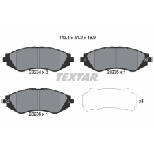 TEXTAR fékbetétkészlet, tárcsafék TEXTAR 2323401 autóalkatrész
