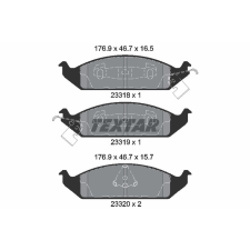 TEXTAR fékbetétkészlet, tárcsafék TEXTAR 2331801 autóalkatrész