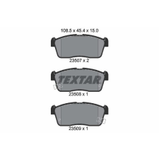 TEXTAR fékbetétkészlet, tárcsafék TEXTAR 2350701 autóalkatrész