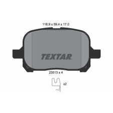 TEXTAR fékbetétkészlet, tárcsafék TEXTAR 2351302 autóalkatrész