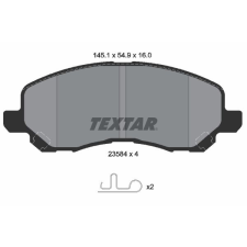 TEXTAR fékbetétkészlet, tárcsafék TEXTAR 2358403 autóalkatrész