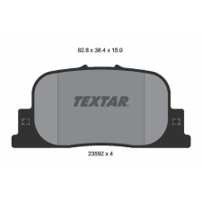TEXTAR fékbetétkészlet, tárcsafék TEXTAR 2359201 autóalkatrész
