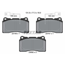 TEXTAR fékbetétkészlet, tárcsafék TEXTAR 2375603 autóalkatrész