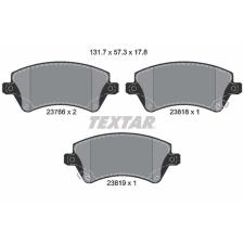 TEXTAR fékbetétkészlet, tárcsafék TEXTAR 2376601 autóalkatrész